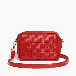 Madewell Transport Camera Bag : woven leather edition , perfect condition!